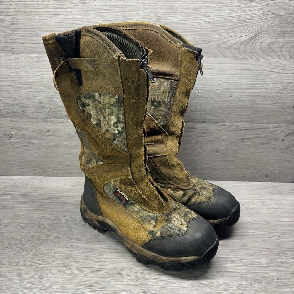 Cabelas Boots Gore Tex Scent Lok Zippered Mens Size 9 Outdoor Hunting Camo